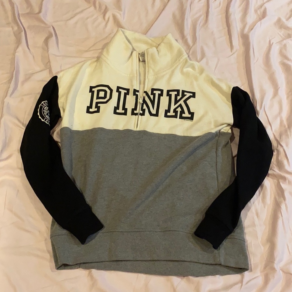 PINK Collared Sweatshirt